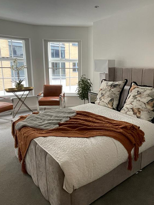 Furnished buy-to-let living room